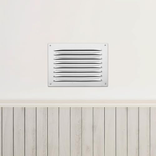 Ventilation carrée acier inoxydable x4 pour aération murale extérieure