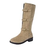 【DISEÑO CAMPERO DE MEDIA CAÑA】La bota estrella de la temporada otoño-invierno. Su diseño de media caña es la altura ideal para llevar con vestidos y faldas, siguiendo la última tendencia del estilo cowboy.