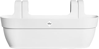 elho Vibia Campana Easy Hanger XL 58 - Übertopf für Balkon - 100% recyceltes Plastik - L56 x B26.8 x H23.7 cm - Weiß/Seidenweiß
