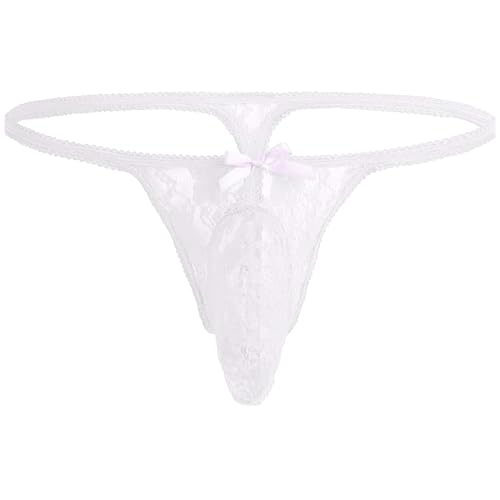 Men's Lace Thong Pouch Panties, Comfortable G-String Panties for Men2