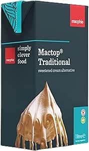 Whipping Cream Mactop Traditional 1L Sweetened Cream alternative Gluten Free