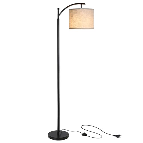 Lámpara de piso con pantalla de lámpara colgante y bombilla LED para salón