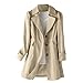 Genérico Gabardina Mujer Abrigos Mujer Primavera Y Otoño Abrigos Largos Gabardina Entallada Estilo Coreano Con Doble Botonadura, Corte Medio Y Diseño Minimalista