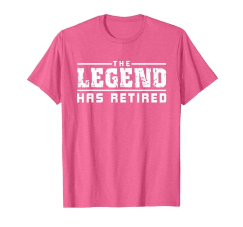 The Legend Has Retired Funny T-Shirt T-Shirt, Men, Pink Heather, Large