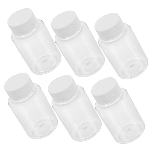 FELTECHELECTR 6pcs Transparent Oil Sample Vials with Caps Corrosion-resistant Liquid Storage Bottles for Laboratory and Field Use for Routine Oil Analysis
