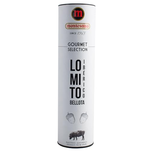 Ibéricos Montesano | Lomito Ibérico de Bellota 100% | Exquisita Presa Ibérica de Bellota | Elaborado con Corte Más Noble del Cerdo | Jugoso | Sabor Intenso | Adobado con Especias Naturales | 0,4-0,5Kg