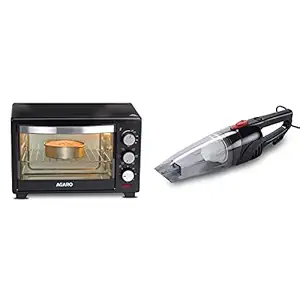 AGARO Marvel 25-Litre Oven Toaster Grill with Motorized Rotisserie & 5 Heating Modes (Black)+AGARO Regal 