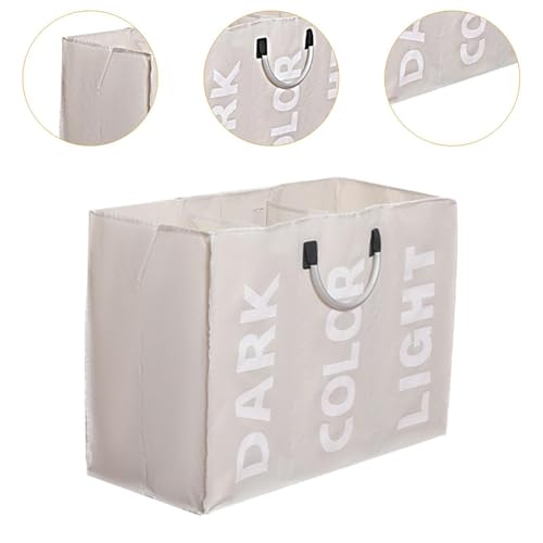 Panier à linge pliable à trois sections pour stopper le désordre