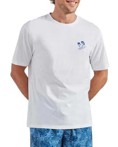 CARIBBEAN JOE Men's Shirt, Pajamas Sleep Top with Flower Logo Design, Lightweight and Breathable Pjs