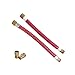 Juscycling Air Pump Inflator Extension Hose for Road Bike Bicycle MTB, Schrader Valve, High Pressure, 16.5CM, 2 pcs/Set