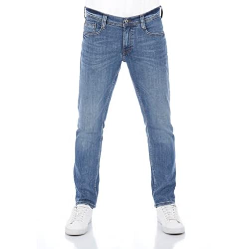 MUSTANG Herren Jeans Oregon Tapered Fit Stretch Denim Hose 99% Baumwolle Blau Grau Schwarz W30 - W40, Größe:W 33 L 36, Farbauswahl:Light Blue Denim (1009374-583)