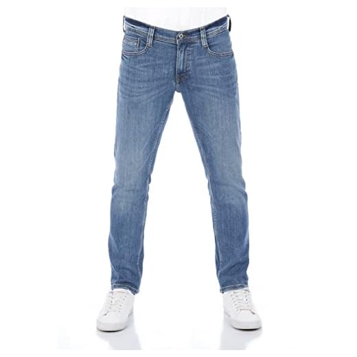 MUSTANG Herren Jeans Oregon Tapered Fit Stretch Denim Hose 99% Baumwolle Blau Grau Schwarz W30 - W40, Größe:W 33 L 36, Farbauswahl:Light Blue Denim (1009374-583)
