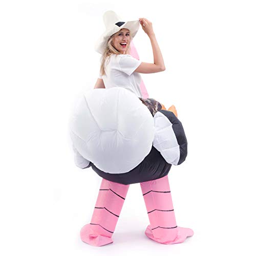 Spooktacular Creations Inflatable Halloween Costume Adult, Riding an Ostrich Air Blow Up Suit Deluxe Set for Dress Up Cosplay Parties, X-Large(75In) - Image 4