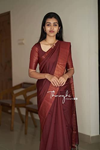 Image of Avantika Fashion Women's Trendy Kanjivaram Soft Lichi Silk Saree With Blouse Piece