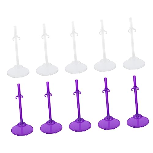 COSMEVIVI Doll Support Frame 20pcs Plastic Waist Fixed Stands Doll Stand Assorted Purple