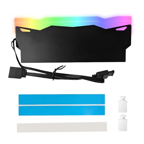 Image of ZORBES 5V 3PIN ARGB RAM Heatsink Aluminum Alloy RGB Memory Heat Spreader Compatible with DDR2 DDR3 DDR4, Single /Double-Sided RAM Support, Addressable RGB Sync Lighting for PC Build