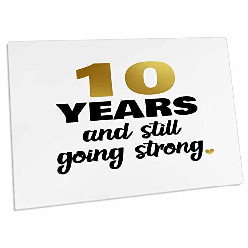 3dRose Desk Pad 10th Wedding Anniversary miniatura 1