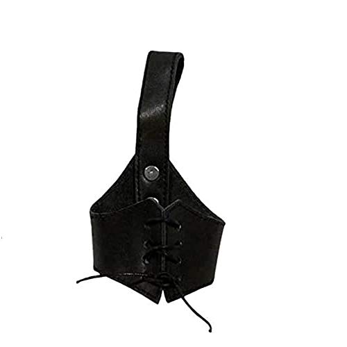 AleHorn Medieval Viking Belt Attachment Genuine Leather Holster Hanger for XL Drinking Horns Handcrafted Accessory