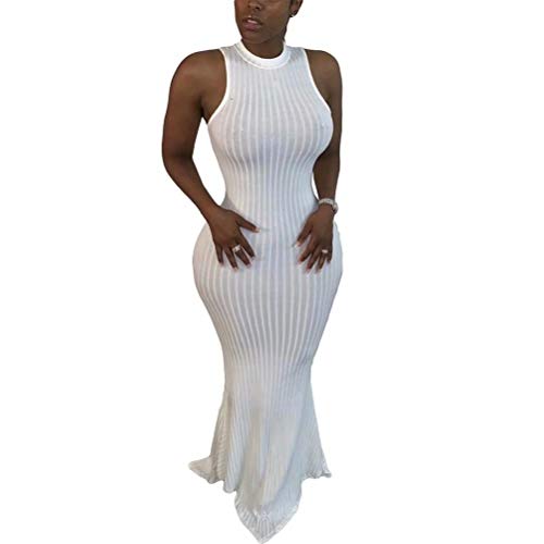 Women's sexy bodycon sleeveless pencil vintage fishtail club tank…