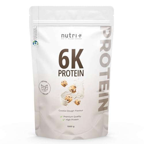 Nutri + Eiweißkomplex für Muskelaufbau Cookie Dough 1000 g Protein Pulver - Proteinisolat Eiweißpulver - Eiweiß Isolat mit Aminosäuren & BCAA 1 kg