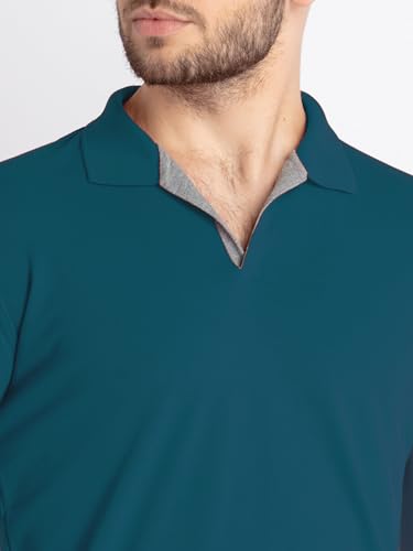 Image of Status Quo Men's Polo T-Shirt | Rich Cotton Blend | Slim Fit | All Day Comfort | Contrast Inner Placket | Polo Collar
