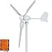 Produktbild 12 V 24 V 48 V Windturbine, 1000 W Windgenerator, horizontal, permanent, magnetisch, mit Laderegler MPPT für das Dach