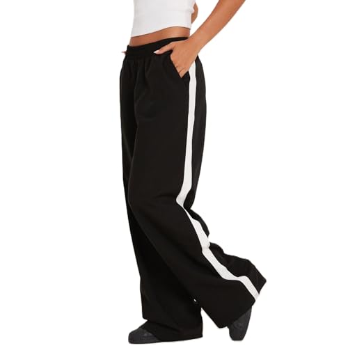 Amazon.com: Aiwpstoin Women Retro Striped Track Pants