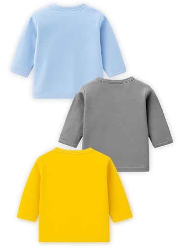 Image of Kidbee Baby Front-Open Cotton Jabla /Top, Full Sleeve, Unisex, Months, Pack of 3
