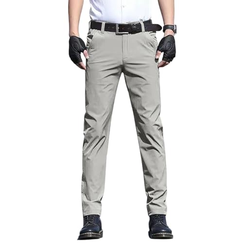 Tactical Pants for Men Waterproof Straight Leg Lightweight Cargo Trousers Breathable Loose Work Pants with Pockets