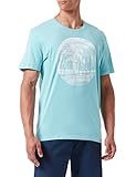 TOM TAILOR Herren T-Shirt mit Print 1033403, 12433 - Mint Haze, M