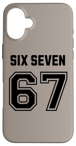 67 Six Seven Sport Design on Back. 6 7 Meme Men Women Kids X}zP[X iPhone 16 Plus p