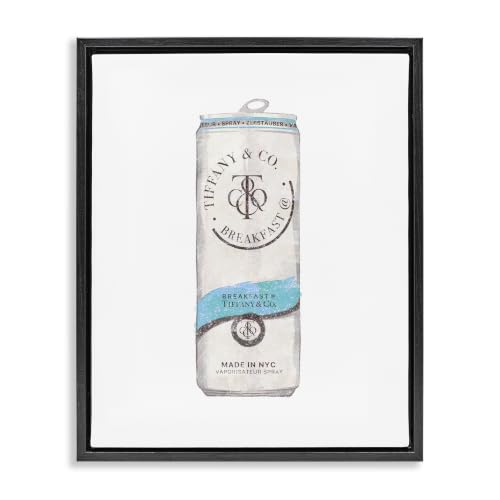 Blue Designer Fashion Emblem, 17 x 21 Inch Canvas in Floater Frame