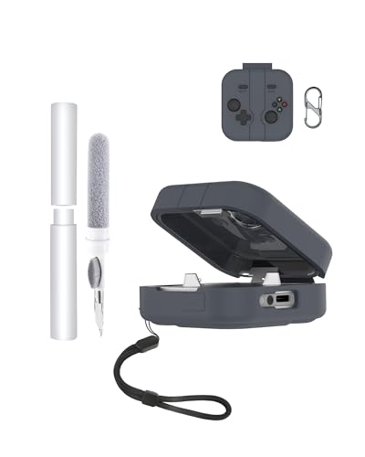 Funda de silicona para Nothing Ear (3) Auriculares in-ear inalámbricos, resistente a golpes, impermeable, toergy suave y duradero, con cordón, llavero y herramienta de limpieza, color negro
