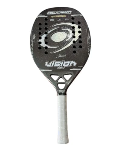 Vision Pro Raquete de Beach Tennis Gold Carbon Titanium, Italian Design, Preta