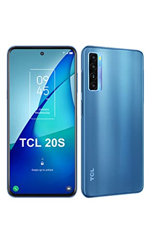 TCL 20S Unlocked Cell Phone with 6.67” Dotch FHD+ Display, Android 11 Smartphone 64MP Quad Rear Camera System, 4GB+128GB, 5000mAh Big Battery with Fast Charging, North Star Blue