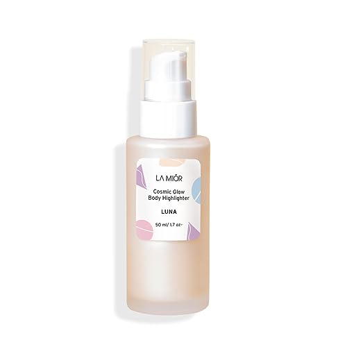 Image of LA MIOR Cosmic Glow Body Highlighter - Luna | Liquid Highlighter for Body, Flawless Radiance, Lit-from-Within, Blurs Imperfections, Transfer & Sweat Proof, Clean - 50ml