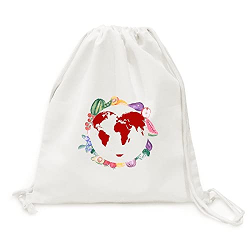 Sac de course pliable carte du monde pour vos fruits, légumes et marchés de saison