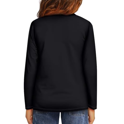 Image of Girls Basic Tee Shirts Outdoor Long Sleeve Shirt Winter Clothes Size 3-16 Top Fall Clothes Gift for Holiday