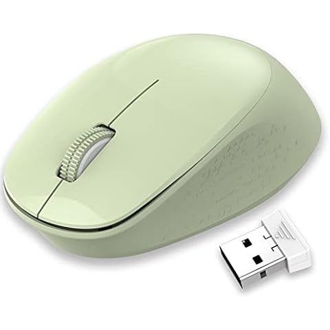 LeadsaiL Wireless Mouse for Laptop Silent Cordless USB Mouse Wireless Optical Computer Mouse, 3 Buttons, 1600DPI for Windows 10/8/7/XP/Apple Mac/Macbook Pro/Air/HP/Acer/ASUS/Lenovo/HUAWEI Cover