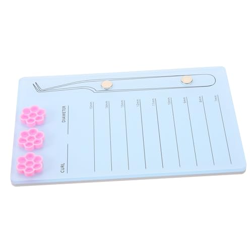 CLISPEED Vassoio Porta Ciglia Magnetico in Acrilico Blu, Supporto Leggero per Extension Ciglia 7-15 Mm, Pannello Espositivo Compatto per Professionisti e Uso Salone