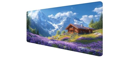 Tapis souris XXL gaming étanche avec bords cousus haute précision