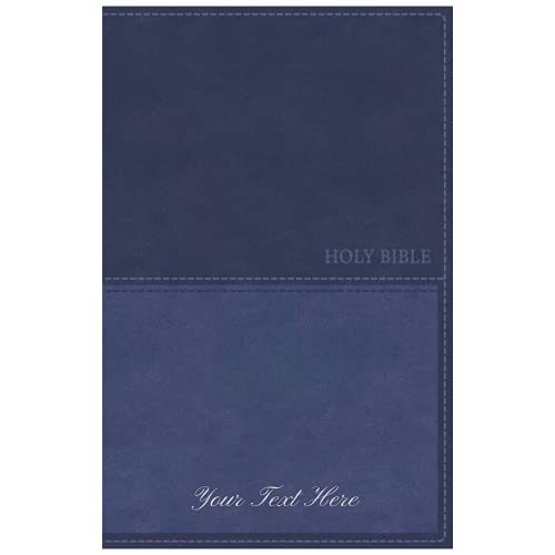 Personalizado Bíblia KJV Valor Thinline Bíblia Azul Escuro Impressão Confortável Leathersoft Present