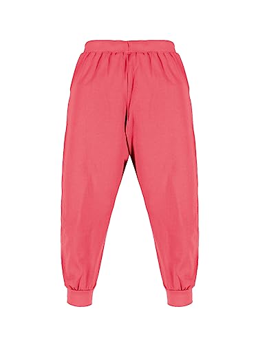 Image of KiddoPanti 100% Cotton Track Pants for Boys & Girls | Soft Single Jersey Fabric | Elastic Waist with Drawcord | Full Length with Rib Hem & Pockets | Joggers and Lowers for Kids