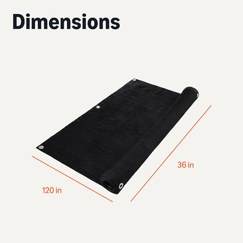 Amazon Basics Privacy Screen Fence for Outdoor Patios, Pools, Balconies, Weather-Resistant, 3 x 10 ft, Black, 1-Pack - image 4