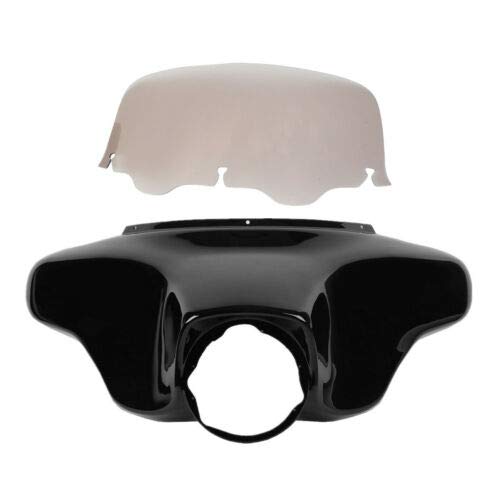TCMT Batwing Outer Cowl Fairings w/Smoke 8'' Windscreen Fit For Harley Touring Street Glide FLHX Electra Glide Ultra Classic FLHT FLHTC FLHTCU 1996-2013(Outer Fairing &amp; 8'' Windscreen)