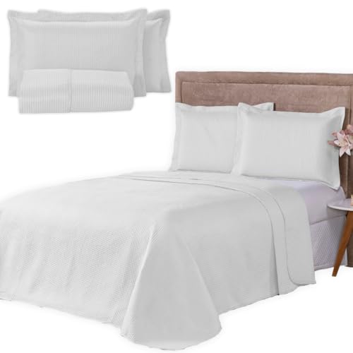 FV Enxovais Colcha Siena Para Cama de Casal Tecido 200 Fios Microfibra Leve Dupla Face e Toque Macio