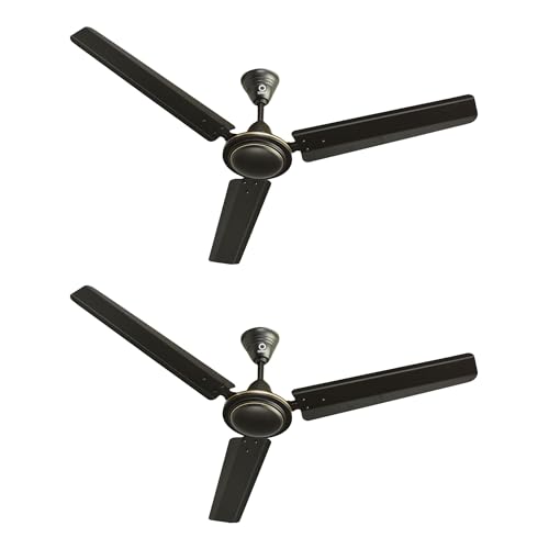 Image of Omen Changing Lives 1200mm Aeroclassic Ceiling Fan | BEE Star Rated| Decorative Design with Elegant Looks | High Air Delivery & Outstanding Performance | 2-Year Warranty | Pack of 2 (Black)