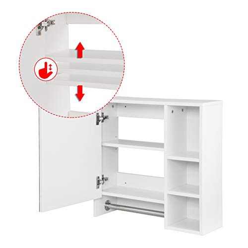eSituro-Mueble-Suspendido-de-Espejo-Mueble-Colgante-Armario-de-Ducha-Armario-de-Pared-con-Toallero-y-Estante-de-Medicamentos-Armario-de-Bano-con-Puertas-Blanco-60x20x60cm-SBP0056