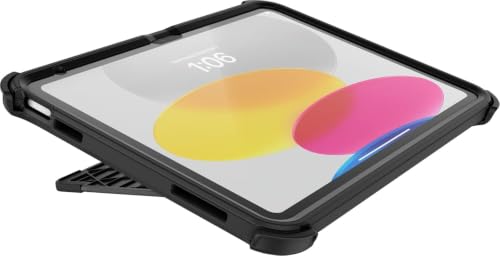 Image of OtterBox iPad (A16) & iPad 10th Gen (Only) Defender Series Case - Black - Multi-Layer Protection - Four Position Stand - Built-in Screen Protector - Port Covers - Apple Pencil Storage