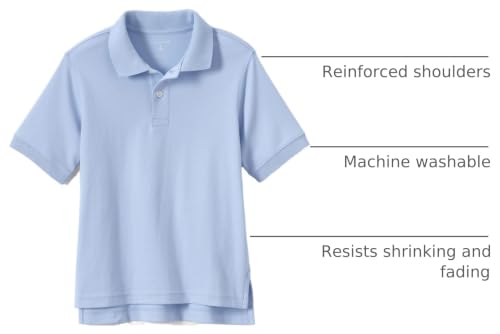 Image of Lands' End School Uniform Kids Short Sleeve Interlock Polo Shirt